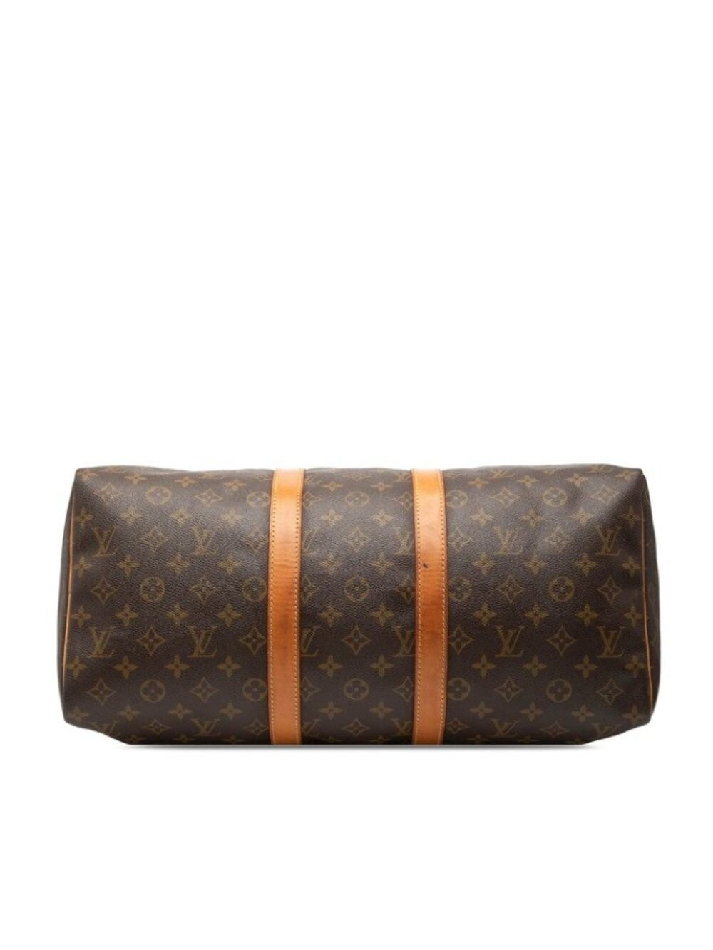 Louis Vuitton Monogram Keepall 45 Boston Bag Brown Leather - Picture 3 of 7